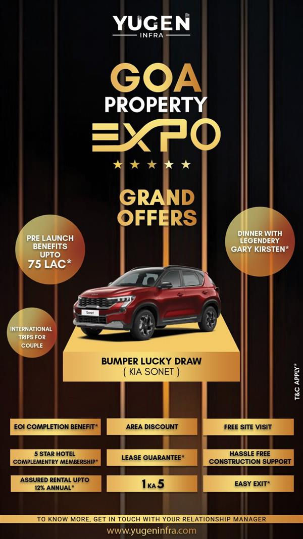 Goa Property Expo 2025: Find your dream home in Delhi-NCR  September 21  DoubleTree by Hilton, Sector 56 Contact: 9899996693