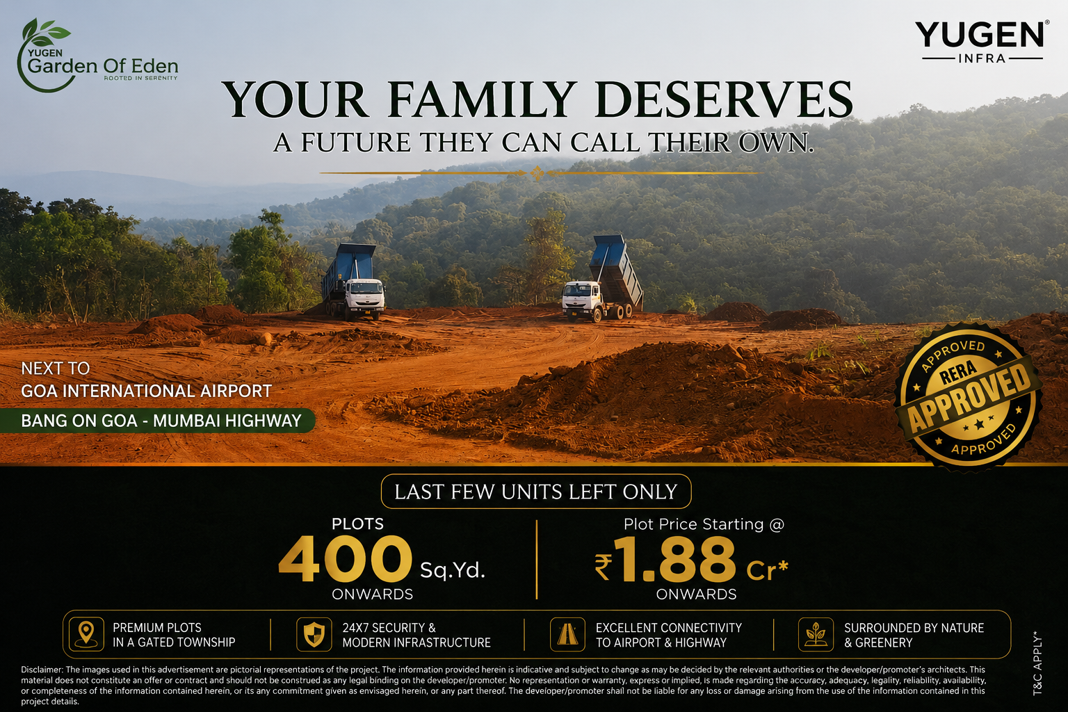 Yugen Golf City 400 SqYd Residential Plot for Sale in Garden of Eden Goa | Yugen Golf City
