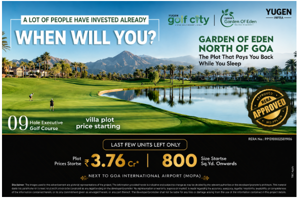 Yugen Golf City Garden of Eden | Yugen Infre 800 Sq. Yards Residential Plot in Goa 