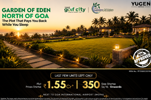 Garden of Eden Goa  350 SqYd Residential Plot from  Rs. 1.55 Cr